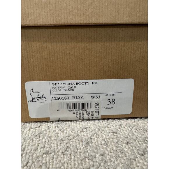 Christian Louboutin Giddylina 100mm Black Leather Buckle Ankle Boots Size 39 - Picture 8 of 10